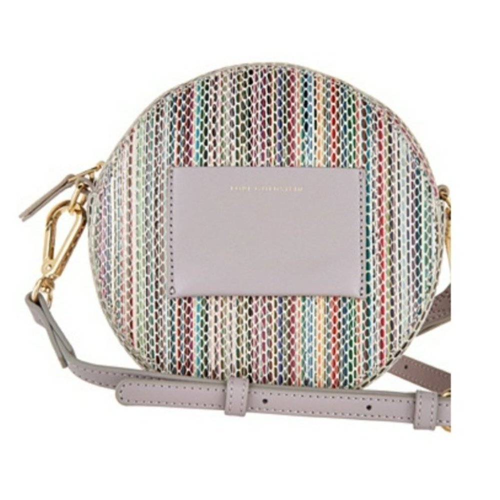 Leather Circle pouch crossbody bag